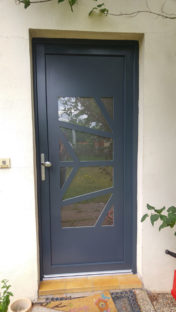 Réalisation Logireno porte aluminium vitree Strasbourg