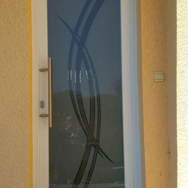 Réalisation Logireno porte vitrée en pvc à Strasbourg